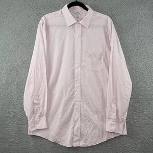 Brooks Brothers Regent Men's Dress Shirt Supima Cotton Light Pink Check Sz 17-35 - Picture 1 of 11