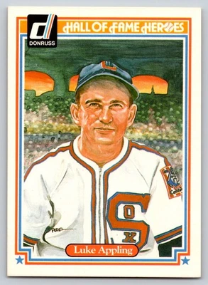 1983 Donruss Hall of Fame Heroes Luke Appling #8 Chicago White Sox - Image 1 of 2