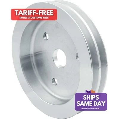 Allstar ALL31084, One Natural Aluminum 1:1 Crank Pulley Performance Racing Parts - Image 1 of 4