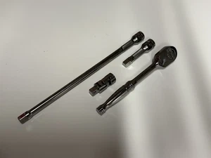 Snap on Tools 3/8" Antrieb F80 Ratsche, FXK11 & FXK3 Verlängerungen & UJ Gelenk FU8A - Bild 1 von 1