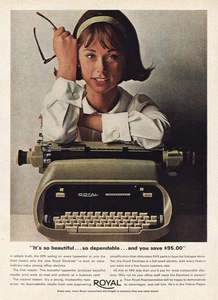 Royal Schreibmaschine 1964: So schöne zuverlässige Vintage Printanzeige - Bild 1 von 1