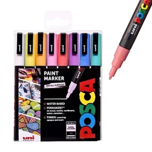 (2) Posca PC-3M Fine Tip 8pk Paint Markers, Choose Style, New - Picture 1 of 4