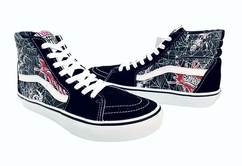 Deadstock Vans Sk8 Hi Spider Skate Skull Nero Bianco Sneaker senza scatola Uomo Us7