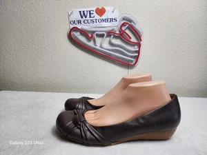AMERICAN EAGLE Women's Shoes Leather Ballet Flats Brown Slip On Size 11 - Picture 1 of 10