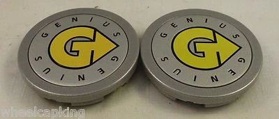 Genius Wheels Silver Custom Wheel Center Cap Caps Set of 2 # PCH61 NEW! - Image 1 of 4