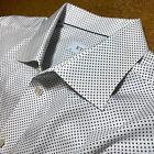 ETON Classic Fit Signature Twill Spread Collar Dress Shirt White Dot 18 1/2 $270