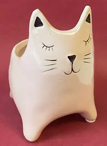 Cat Succulent Herb Planter Pink Standing Kitschy Kitty Small Plant Pot Hill’s - Picture 1 of 8