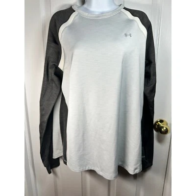 Camisa deportiva Under Armour ColdGear para mujer ajustada manga larga gris y blanca XXL Foto 1 de 4
