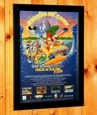 Walt Disney World Quest Magical Racing Tour PS1 Dreamcast Poster Ad Page Framed