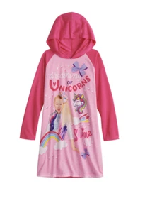 JoJo Siwa Girls Dreaming of Unicorns Hooded Dorm Nightgown Pink 6 NWT AC6 -6 - Picture 1 of 3