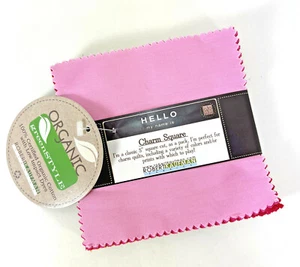 Charm Robert Kaufman KONA COTONE BIOLOGICO 5" tessuto quadrati COLORI TINTA UNITA PRIMARI - Foto 1 di 6
