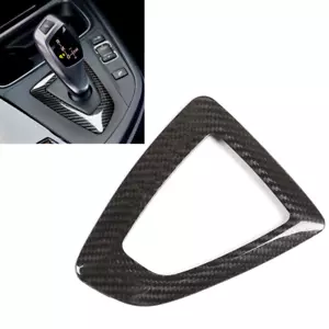 RHD Real Carbon Fiber Gear Shift Knob Panel Cover For BMW F20 F30 F22 F32 X3 X4 - Picture 1 of 3