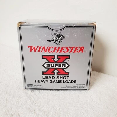 Winchester Super X Shot XU12H8 Shotshell 12G Grey Red Collector's EMPTY BOX - Image 1 of 4