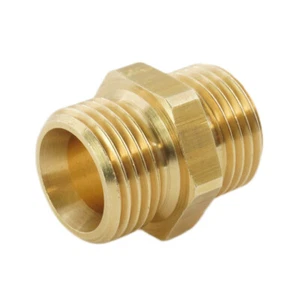 Doppelnippel Messing/vernickelt Edelstahl Fittings M3 bis G4" Druckluft Wasser - Bild 1 von 33