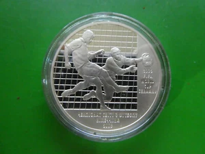Ukraine, 10 Hryvnas, Fußball WM, 2004, Silber, original, PP - Bild 1 von 2