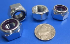 Zinc Plate Steel Class 10 Nylon Insert Lock Nuts RH, M12 x 1.5 x 19mm W 50Pc - Picture 1 of 10