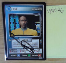 Autographed Star Trek CCG 1E Voyager Tuvok (Tim Russ) v0076