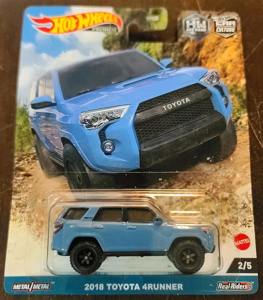 Hot Wheels Premium 2024 Car Culture Off-Road 2018 Toyota 4Runner HKC73 Blue