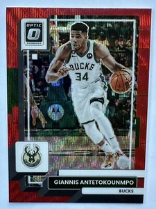 2022-23 Panini Donruss Optic #75 Giannis Antetokounmpo Red Wave Prizm Asia Bucks - Bild 1 von 2