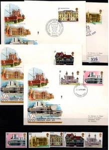 & GREAT BRITAIN - 4 FDC + MNH - ARCHITECTURE - CULTURE - Picture 1 of 1
