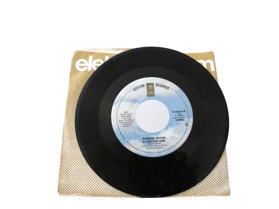 45 RECORD - WARREN ZEVON - A CERTAIN GIRL - Image 1 of 1