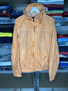 Chaqueta con Capucha Armani Jeans Brillante Arrugado Nylon Naranja Look Metálico Hombre Talla L - Imagen 1 de 12