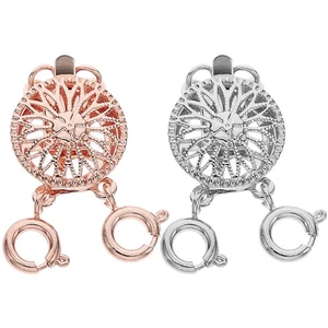 2 Pcs Copper Buckles Clasps For Necklace Jewelry Making Supplies For Bracelets - Picture 1 of 6