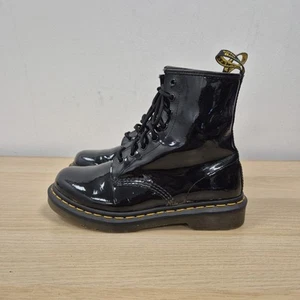 Dr Martens 1460 Black Patent Leather Ankle Boots Size UK 6 EU 39 Women's #3 - Picture 1 of 10