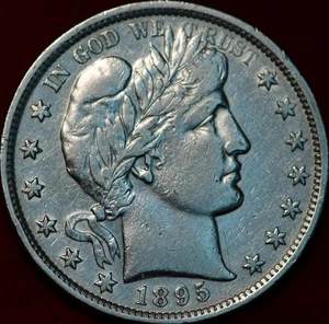 1895 Philadelphia Mint Silver Barber Half Dollar - Picture 1 of 2
