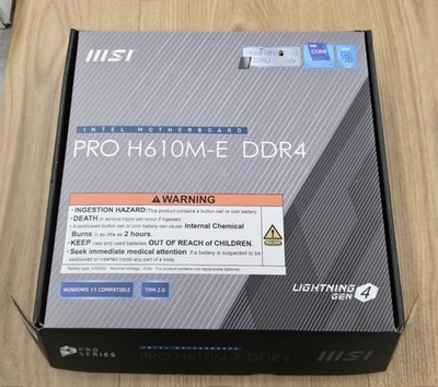 MSI PRO Intel H610M-B DDR4 Micro-ATX Motherboard * Read Description* - Image 1 of 4