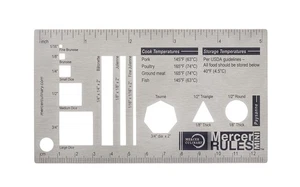 Mercer Culinary Mini Stainless Steel Kitchen Reference Tool For Chefs - Picture 1 of 4