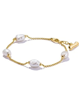 Thomas Sabo A2189-430-14-L19V Armband mit Perlen Natural Beauty vergoldet - Bild 1 von 2