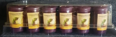 Juego de 18 velas votivas púrpuras coloniales para habitación de higo y melón en casa Foto 1 de 4