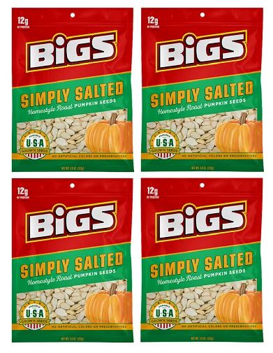 (3) BIGS Simply Salted Pumpkin Seeds Homestyle Roast 5oz BB Sep 20 2021