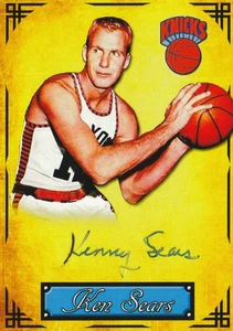 DECEASED NBA LEGEND & NY KNICKS KEN SEARS SIGNED CUSTOM CARD - Bild 1 von 2
