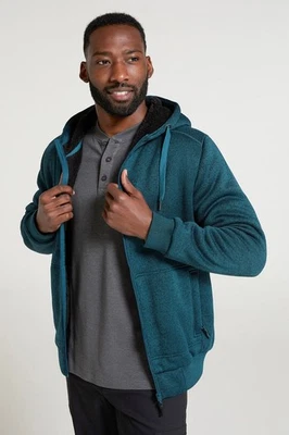 Mountain Warehouse Nevis Men's Fur Lined Hoodie Soft Fleece Warm Sweatshirt - Image 1 of 4
