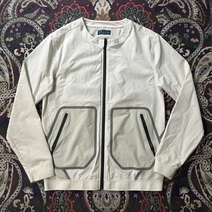 Under Armor UAS Pivot Stretch Bomber Jacket White Gray Size Small - Picture 1 of 7
