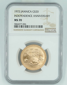 1972 NGC MS70 Jamaica Independence Anniversary $20