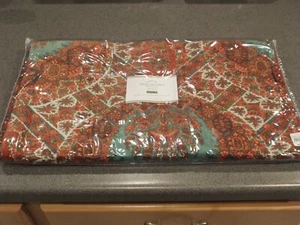 NEW RARE 6PC Pottery Barn Sabrina Print Velvet Queen Duvet Shams Set FALL AUTUMN - Picture 1 of 4