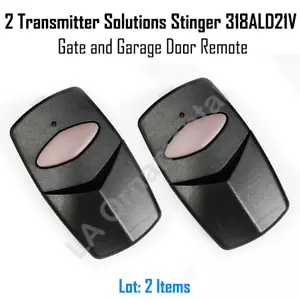 2 soluciones transmisoras Stinger 318ALD21V puerta y puerta de garaje control remoto - Imagen 1 de 6