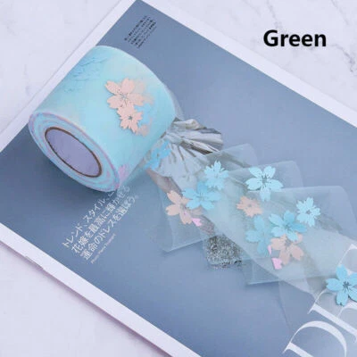 Rollo de tul con estampado floral de 25 yardas de tela de cinta de malla de encaje hágalo usted mismo lazo decoración de boda Foto 1 de 4