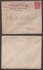 1897 Advertising Cover – Norwalk, Connecticut – Hanford's Florist, Christmas,Orc - Picture 1 of 1
