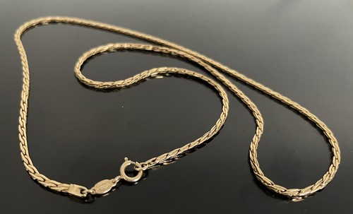 Collana Lunga 28 5"" Dior placcata in oro 3 mm intrecciata 3 mm