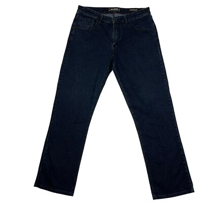 Jack Of Spades 男式牛仔裤 38x34 高滚牛仔蓝色直筒弹力 — 第 1/4 张图片