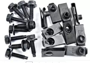 Dodge Truck Body Bolts & U-nut Clips- 1/4-20 x 1"- 7/16" Hex- 20pcs (10ea)- #408 - Foto 1 di 6