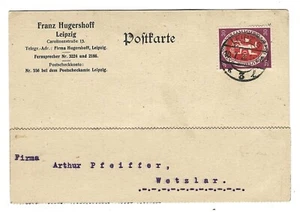 Germany 1920 Business Postal Card Cover, 30 pf Republic Solo - Picture 1 of 1