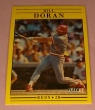 1991 FLEER BILL DORAN CINCINNATI REDS #63