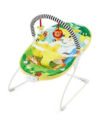 LADIDA Safari Baby Bouncer With Vibration Soothing Music Arch And 2 Toys 695 • 29.99£