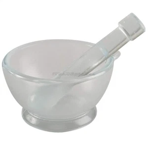 Footed Glass Mortar And Pestle Brand New 60Mm Dia nz - Picture 1 of 2