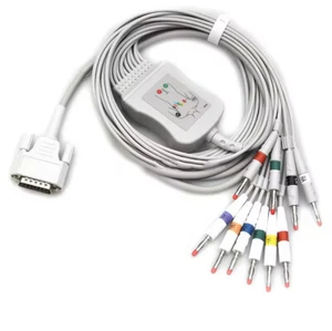 Compatible Carewell ECG-1101G 10-Lead EKG cable leadwires banana 4.0mm IEC - Picture 1 of 1